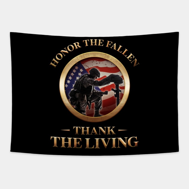 Honor the fallen thank the living memorial day Tapestry by snnt