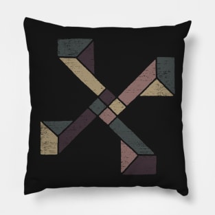 Abstract Geometry with Earth Tones Pillow