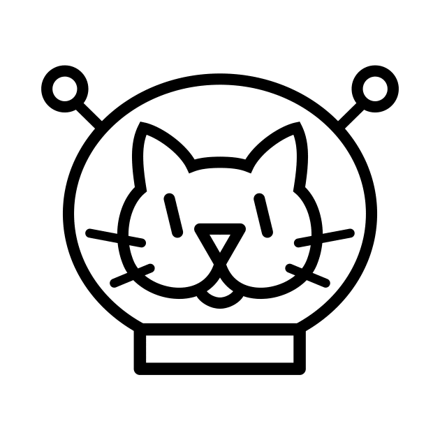 Space Cat Icon (black) by tommyball