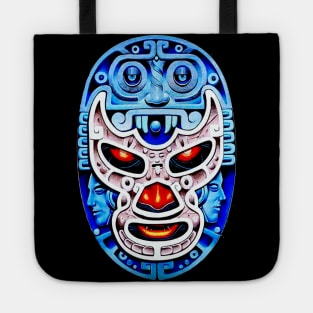 Feel-Ink Blue Demon Lucha Libre Wrestler Aztec Design Tote