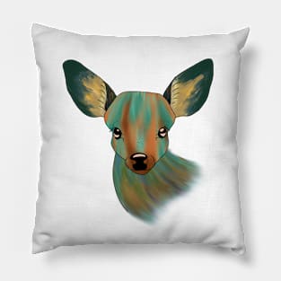 Painted deer Pillow