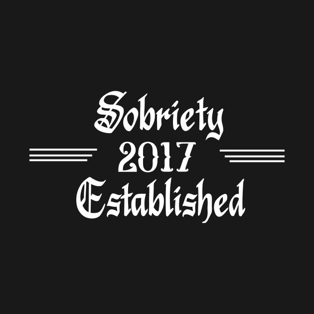 Disover Sobriety Established 2017 - Sobriety Gift - T-Shirt