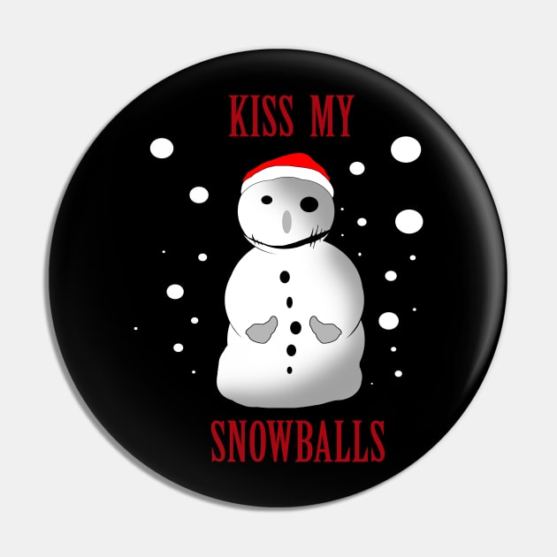 Funny Snowman Ugly Sweater Pin by PoetandChef