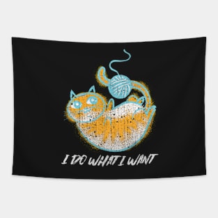 I do what I want Funny knitting cat Tapestry