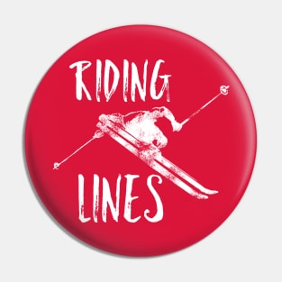 Riding Lines, Mountain Skiing, Glacier Skiing, Extreme Sports, Mountain Face Pin