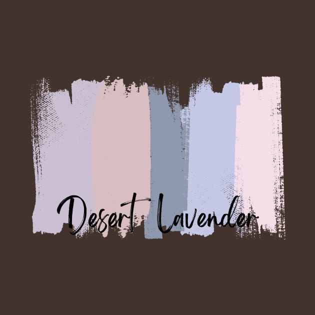 Desert Lavender Color Palette Brush Stroke T-Shirt by Artful Wear