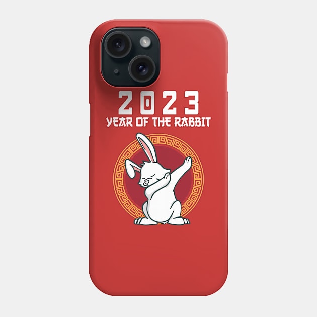 Dabbing Rabbit Year Of The Rabbit Chinese New Year 2023 Phone Case by Jhon Towel