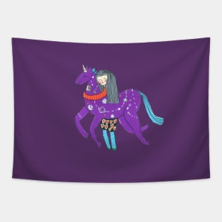Purple Unicorn Tapestry