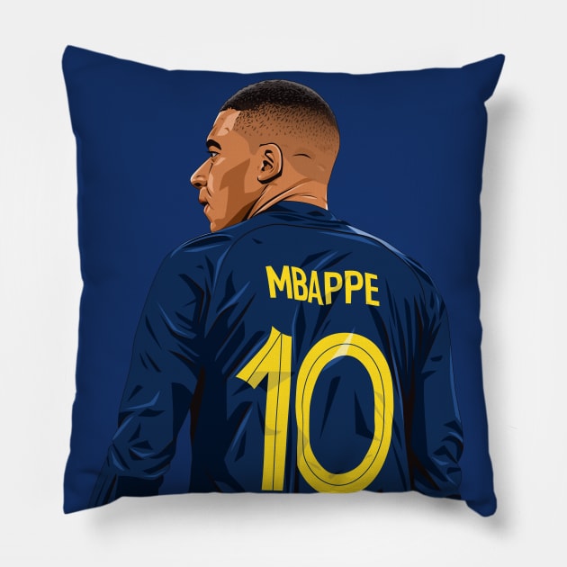 Kylian Mbappé Pillow by Ades_194