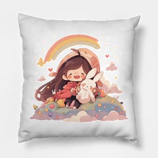 girl and boy Pillow