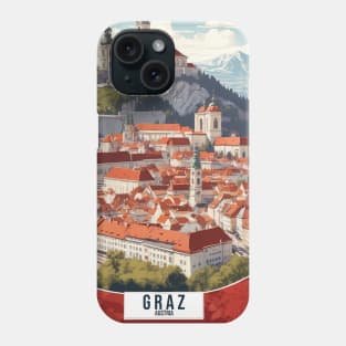 Graz Austria Vintage Travel Retro Tourism Phone Case