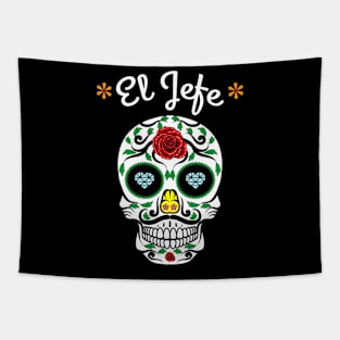 Yo Soy El Jefe Dia De Los Muertos Day of the dead Tapestry