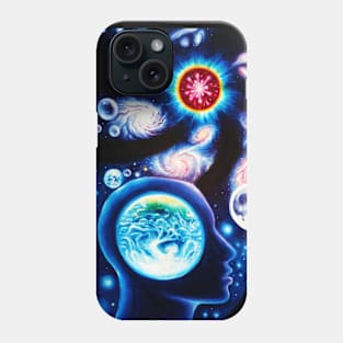 A human being and his toughts about the universe Phone Case