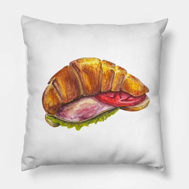 yummy sandwich Pillow by lisenok