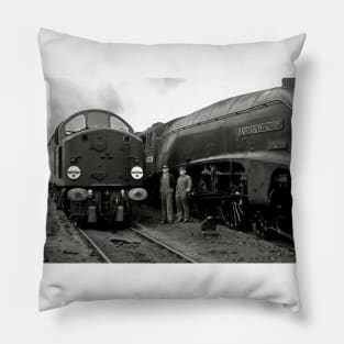 Vintage trains and drivers Pillow