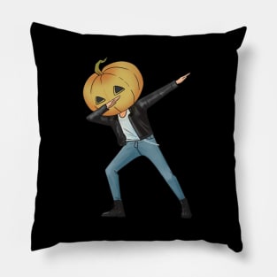 dabbing jack o lantern halloween Pillow