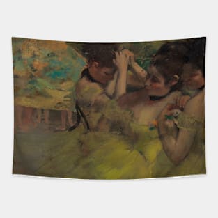 Yellow Dancers (In the Wings) by Edgar Degas Tapestry