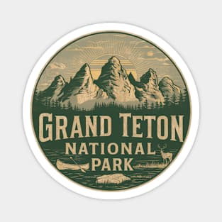 Vintage Grand Teton National Park Magnet