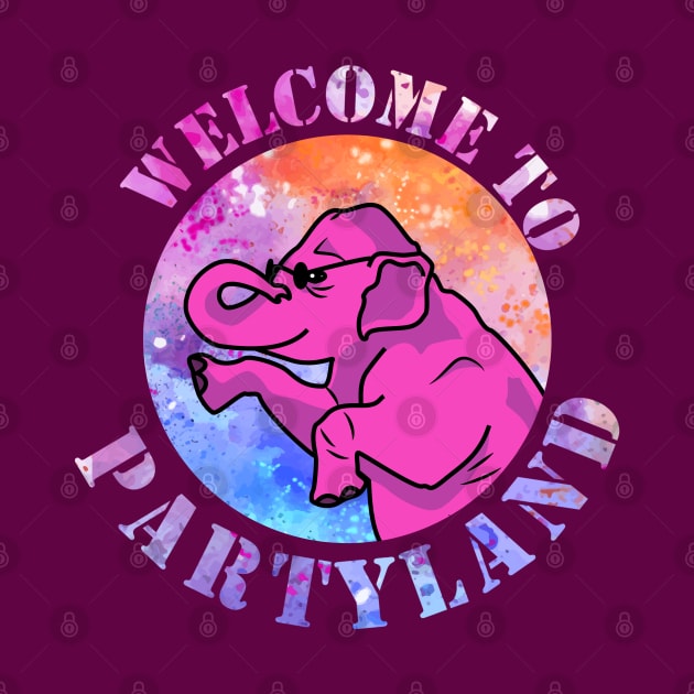 Welcome to partyland of a elephant by Nosa rez