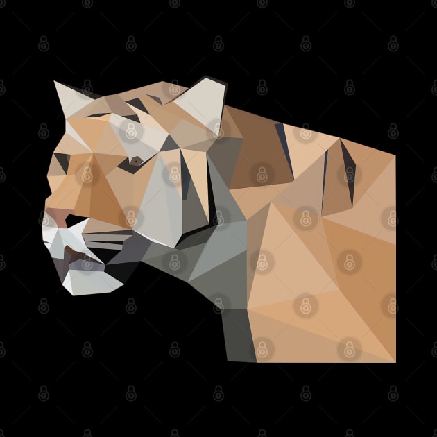 Geometric diamond tiger - Origami by Origami Fashion