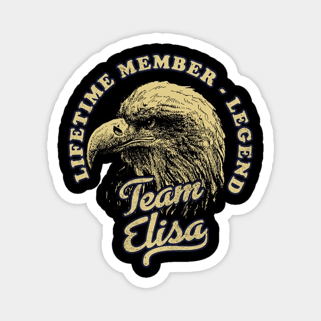 Elisa Name - Lifetime Member Legend - Eagle Magnet by Stacy Peters Art