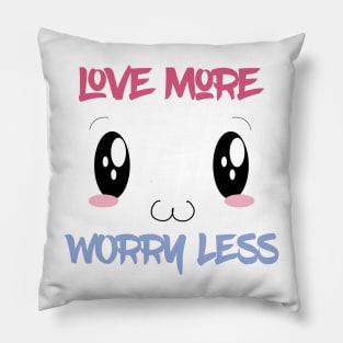 Love More Worry Less, Valentines Day Gift,Valentines Day Gift For Woman, Groovy Valentines Day Idea,Cute Valentine,Valentines Day Gift Pillow