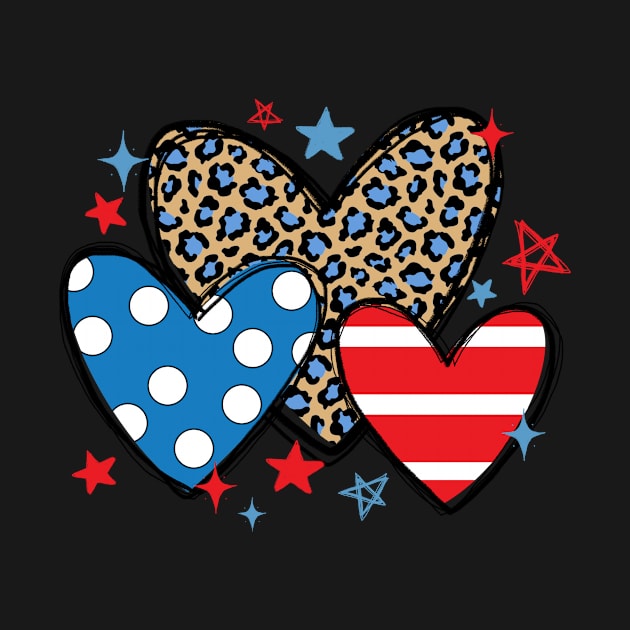 heart america usa fourth of july by AntonioClothing