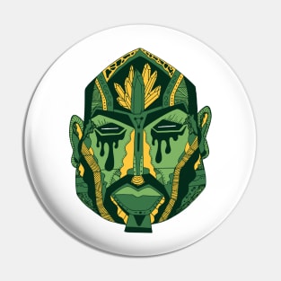 Forrest Green African Mask No 9 Pin