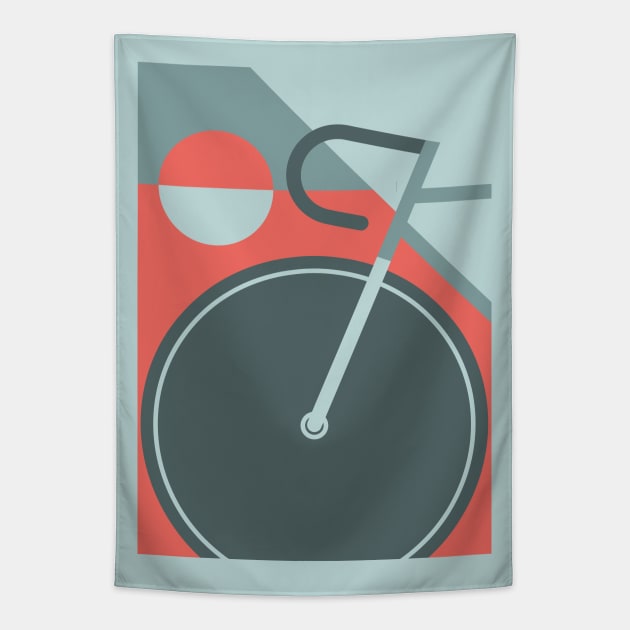 Modern Art Bicycle Cycling Graphic Tapestry by SLAG_Creative