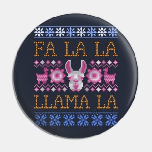 Fa La La Llama La Christmas Pin