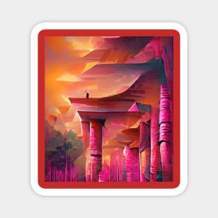 Temple of The Evening Sun Magnet