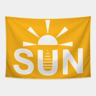 Minimal sun typography for minimalist Tapestry