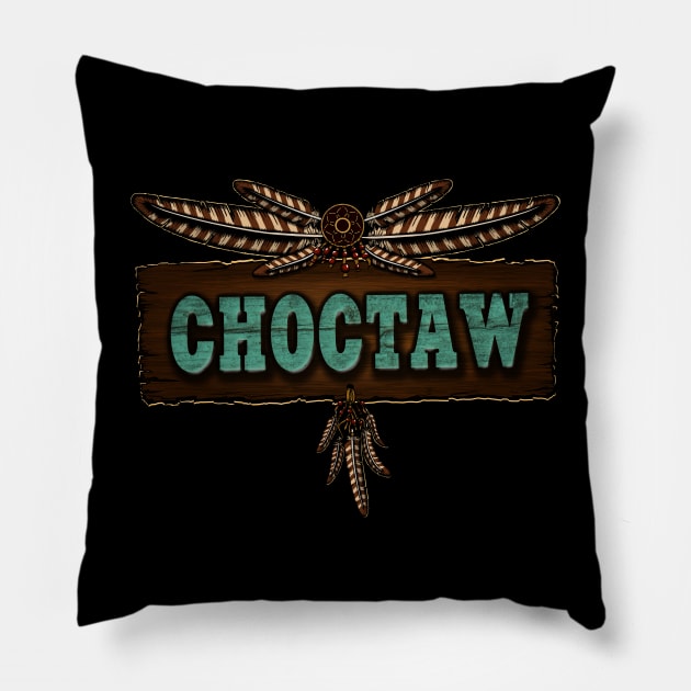 Choctaw People Old Board Pillow by MagicEyeOnly