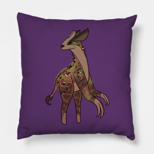 Pink Sloth Giraffe :: Imaginary Creatures Pillow