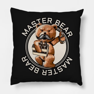 Master bear circle Pillow