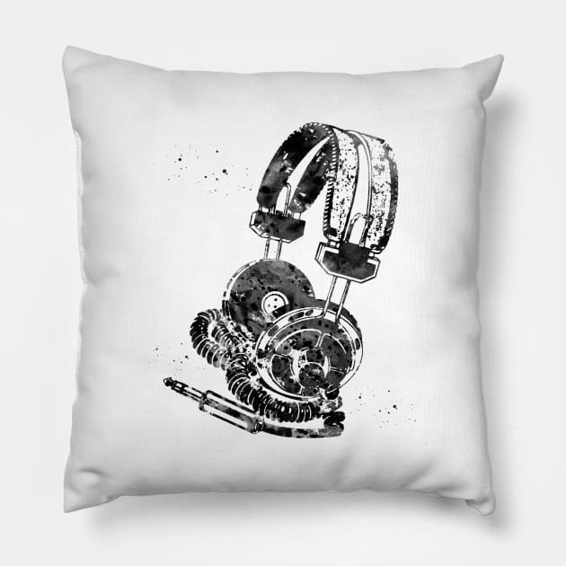 Headphones Pillow by erzebeth