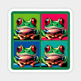 Red-Eyed Tree Frog Pop Art - Cool Frog Magnet