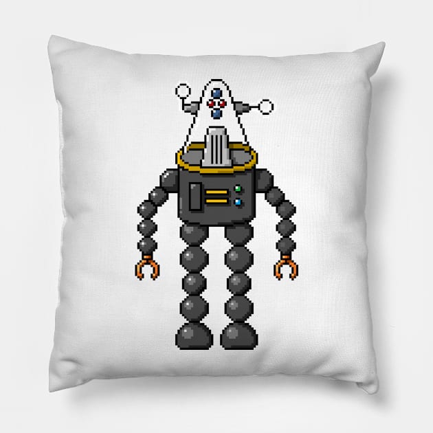 Pixel Robot 220 Pillow by Vampireslug