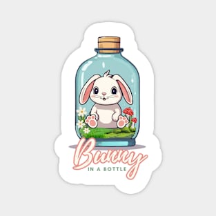 Bunny in a Bottle Magnet