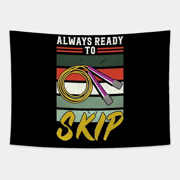 Always Ready To Skip - Jump Rope Tapestry by Peco-Designs