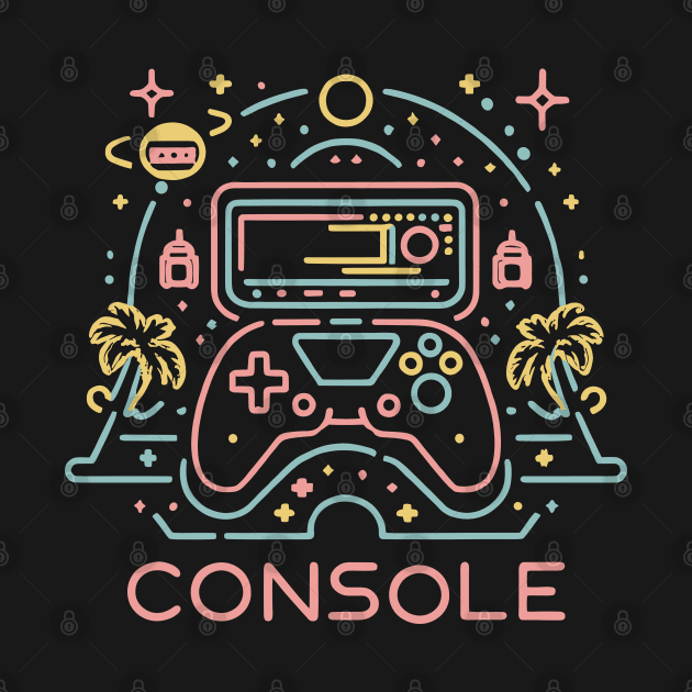 Console neon silhouette Gaming by XYDstore