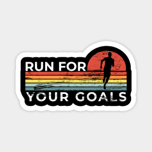 Vintage Sport Motivational Quote Run for Your Goal Magnet