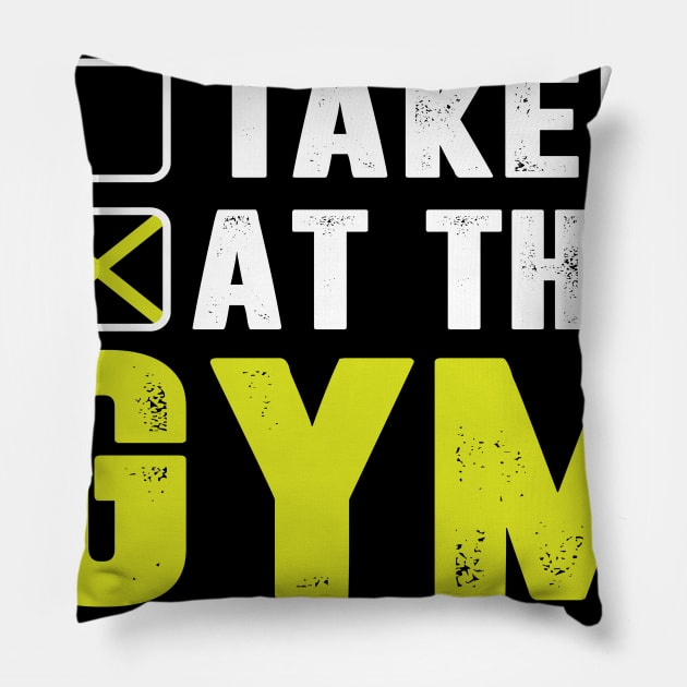 gym single taken at the gym Pillow by worshiptee