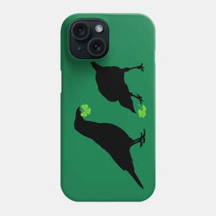 Saint Patrick's Day Kelly Green Shamrock Crows for Bird Lovers Phone Case