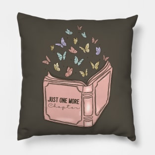 Just One More Chapter Chapter Bookworm Book Lover Retro Pillow