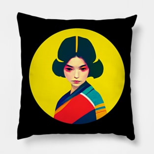 Pretty Geisha Girl Pillow