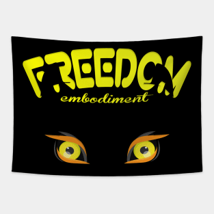 Freedom Shadow Eyes Own Vintage Gift Dark Eyes Tapestry