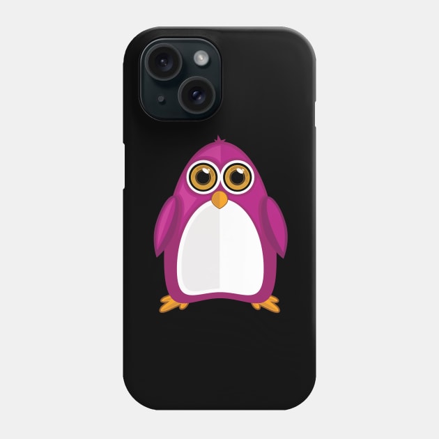 Violet Penguin Phone Case by adamzworld