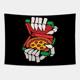 Skeleton pizza Tapestry
