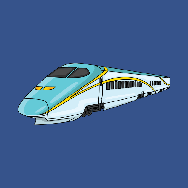 High speed bullet train cartoon illustration by Cartoons of fun
